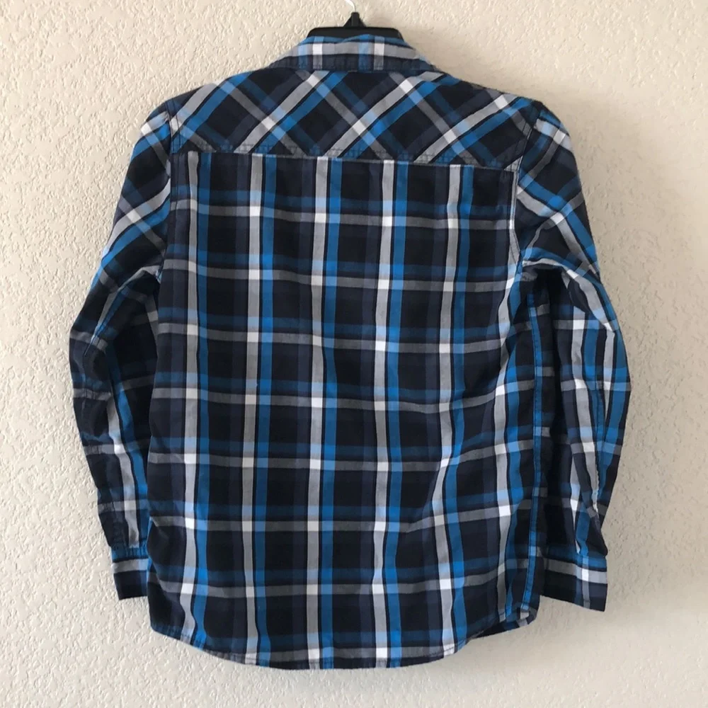Boys - Button Down Plaid Shirt - Picture 2 of 2